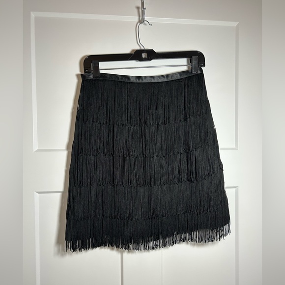 Size 6 black fringe skirt, small/medium fit - Picture 3 of 8